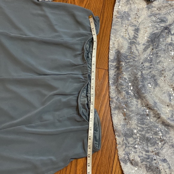 Alex Evenings women’s 3 pcs midi length lace / sequins gray skirt set size 1X - Picture 9 of 16